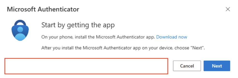 Authenticator setup example